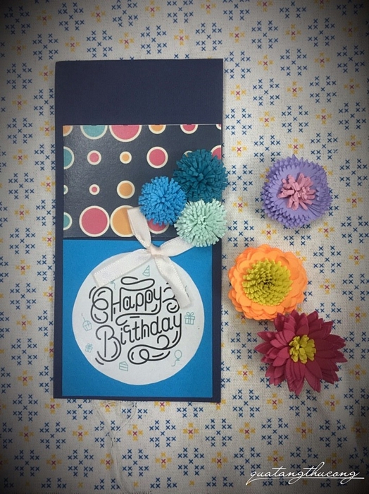 Thiệp handmade sinh nhật 6x15cm mẫu 3